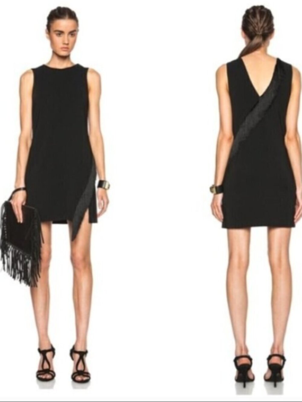 ALC Black Fringe Detail Mini Dress - CLEARANCE SALE!!!